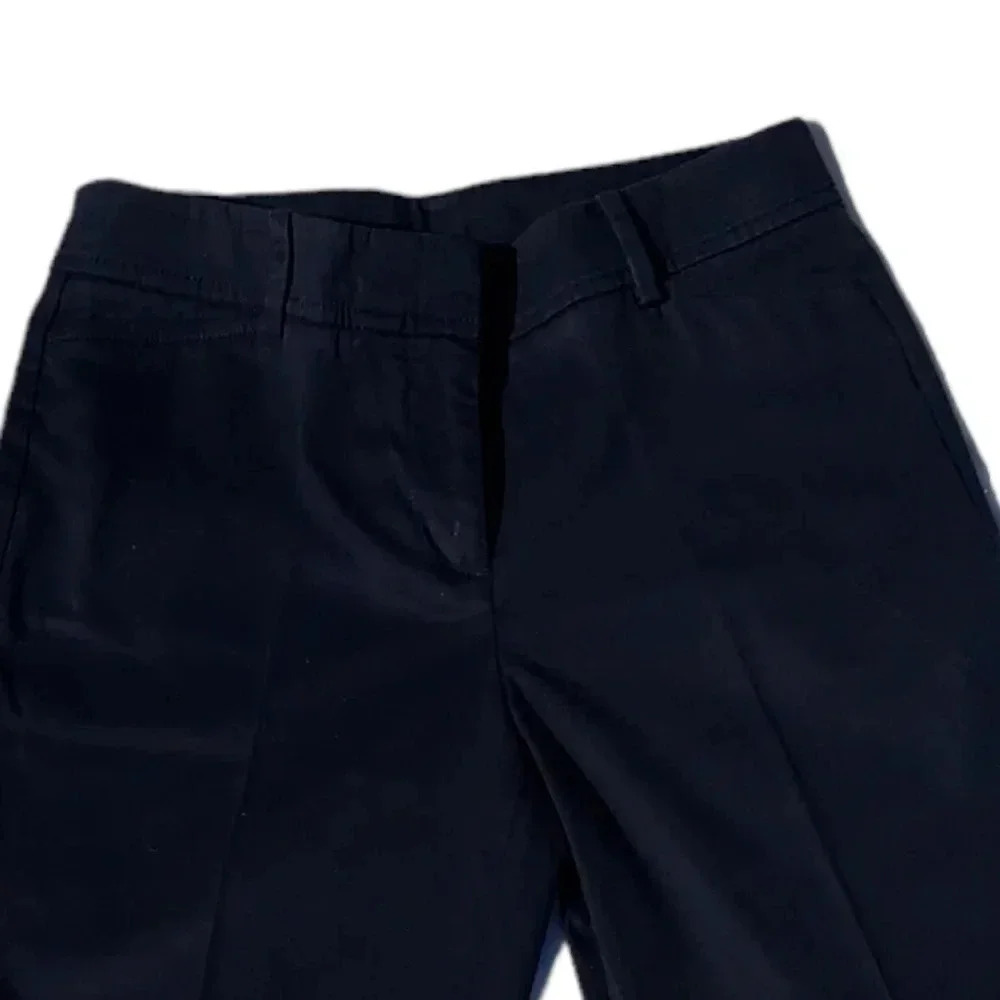 Talbots Perfect Womens Shorts Dark Blue Flat Front Cotton Blend 2 - Picture 5 of 15